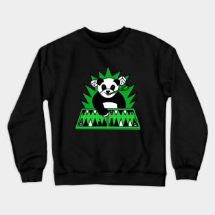 Funny panda play backgammon Crewneck Sweatshirt